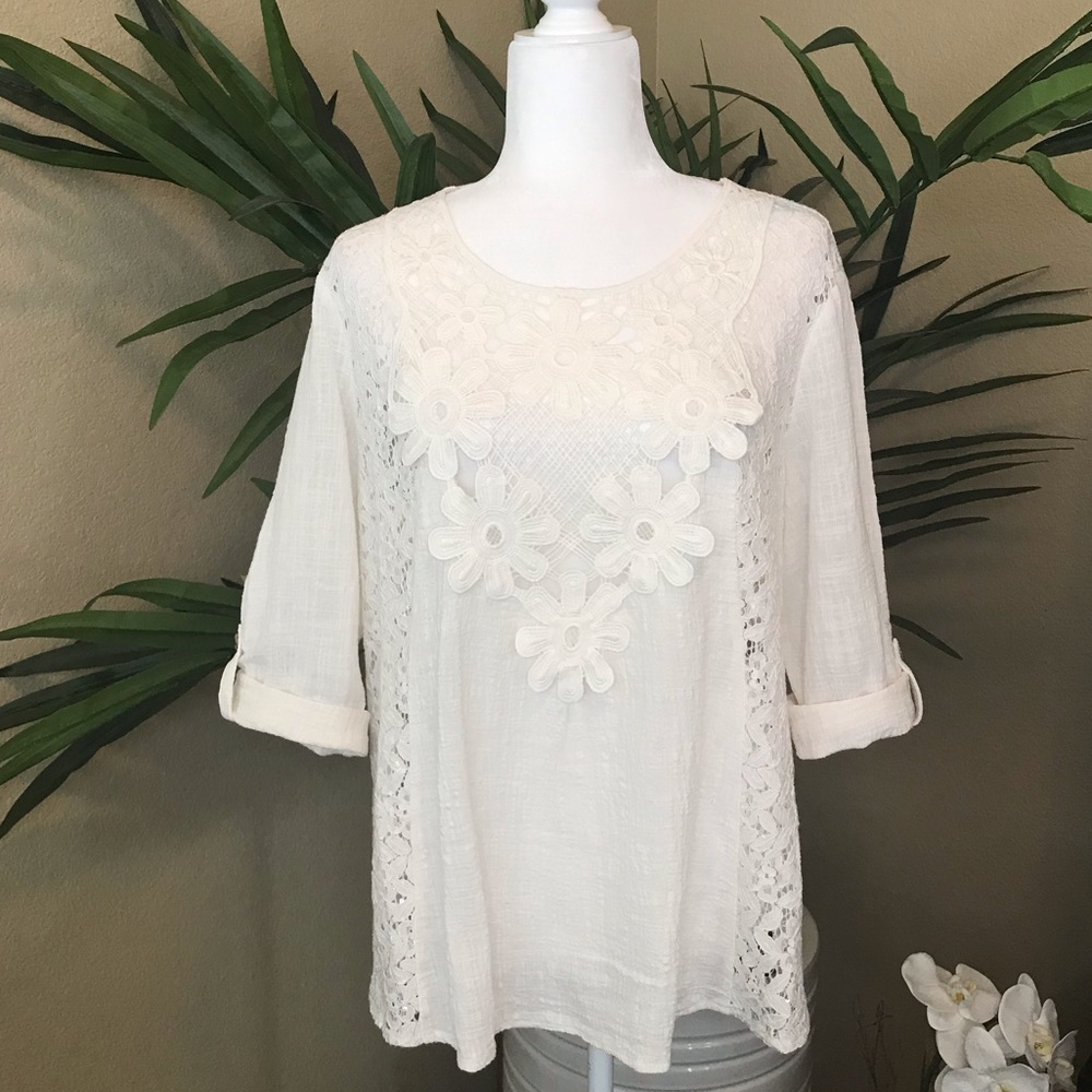 Multiples Embroidered 100% Cotton Tunic-Top - XL - Picture 13 of 17